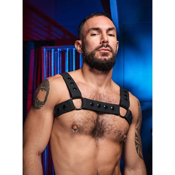 Slick Silicone Bulldog Harness Black S/M Mr.S.