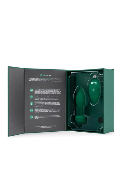  Vibrating Jewel Plug M/L Emerald Green b-Vibe