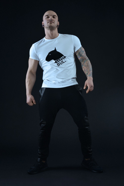 Basic T-Shirt.02 White-Black S BULL