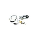 Чоловічий металевий пояс цноти Generique Steel Padlock Chastity Cage 50 мм Men4Men