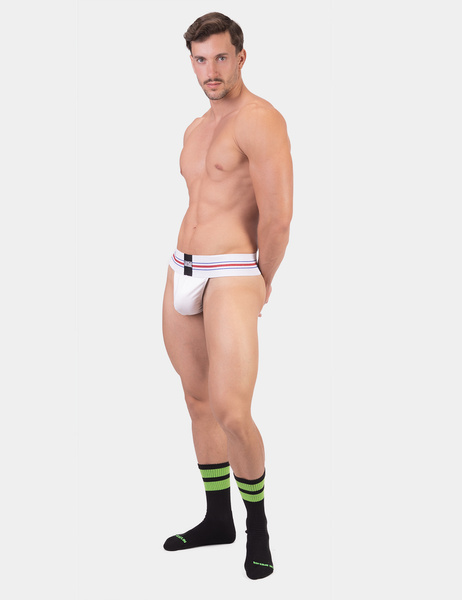 Soft cotton thongs with thick elastic Barcode Thong Hildor White S