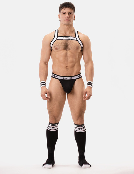 Barcode Berlin Suspender Bottom Panties Black-White M