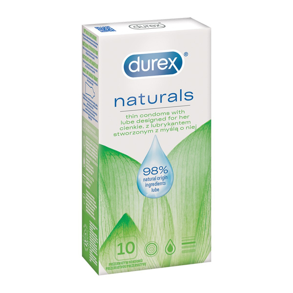 Prezerwatywy z lubrykantem Durex Naturals 10szt