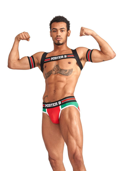 Mister B Urban Club harness X-back Striped Red