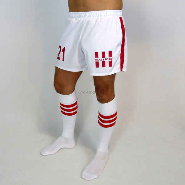 Football Shorts White M Aasssoxx