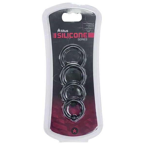 Titus Silicone Series Head Glans Ring 4-pack
