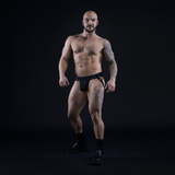 Skórzane jockstrapy z długim skórzanym paskiem Bull Leather Jockstrap.02 M