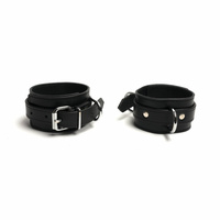 665 Leather Lined Ankle Restraints Black