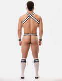 Majtki Z Pasami Suspender Bottom White-Black L Barcode Berlin