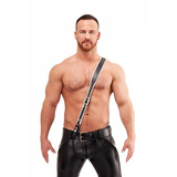 MrB Leather Sam Browne Belt Premium Black - White M Coalition