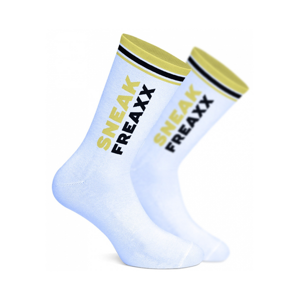 SneakFreaxx Stinky Soxx Socks White-Yellow