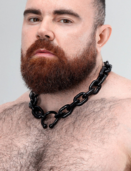 Łańcuch 41 cm Titan Sleek Arc Black Neklace 16" Dark Room