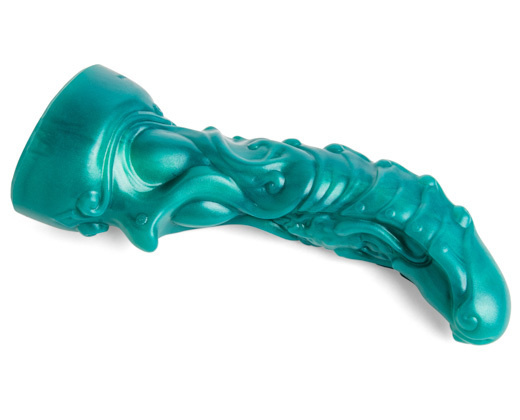 Mr Hankey's Fancy Dildo Oni Soft Metallic Green Vac L/XL