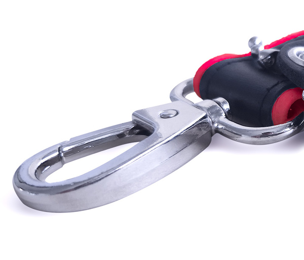 BRUTUS Leather Short Leash Red