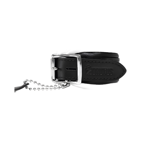 BRUTUS Leather Ankle Restraints Black/White