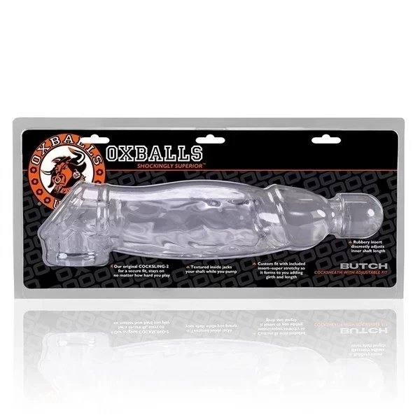 Подовжувач для пеніса TPR Butch Cocksheath Clear Oxballs