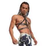 Mister B Serve Leather Icon Harness Black L/XL