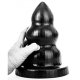 Anal plug AB96 Triple Pleasure M 23 x 13cm All Black 