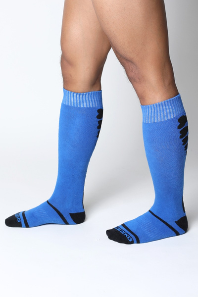 Bawełniane getry dla psiaka CellBlock13 Kennel Club Bones Knee High Sock Blue 42-47