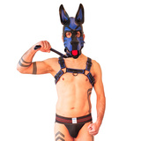 Krótka smycz Vegan Short Leash Black-Blue Brutus