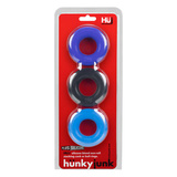 Hünkyjunk Huj Cockring 3-Pack Black Tar + Ice +Stone