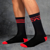 Skarpetki Fetish AD Vers Socks Black-Red L/XL Addicted