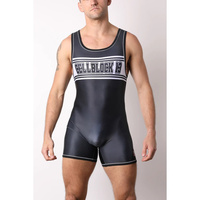 Cellblock Challenger Zipper Singlet Black / White XL