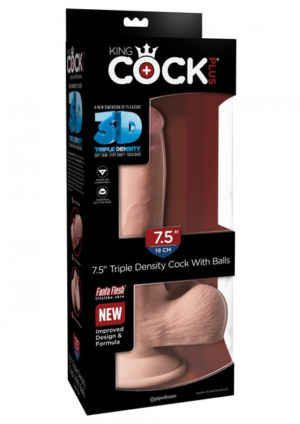 Plus 7,5' Triple Density Cock With Balls King Cock