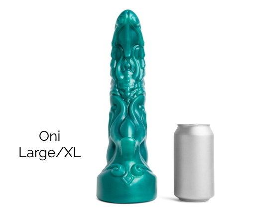 Mr Hankey's Fancy Dildo Oni Soft Metallic Green Vac L/XL
