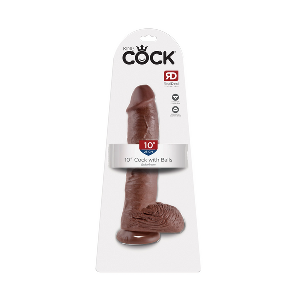 Dildo King Cock with Bals Pipedream10 Brown