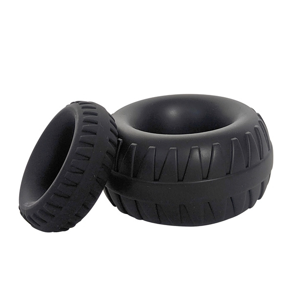 Tractor Liquid Silicone Cock Ring Black M Brutus