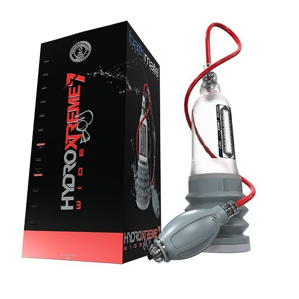 Hydroxtreme7 Wide Boy Crystal Clear Zestaw Z Pompką Wodną Do Powiększania Penisa Przeźroczysta Bathmate