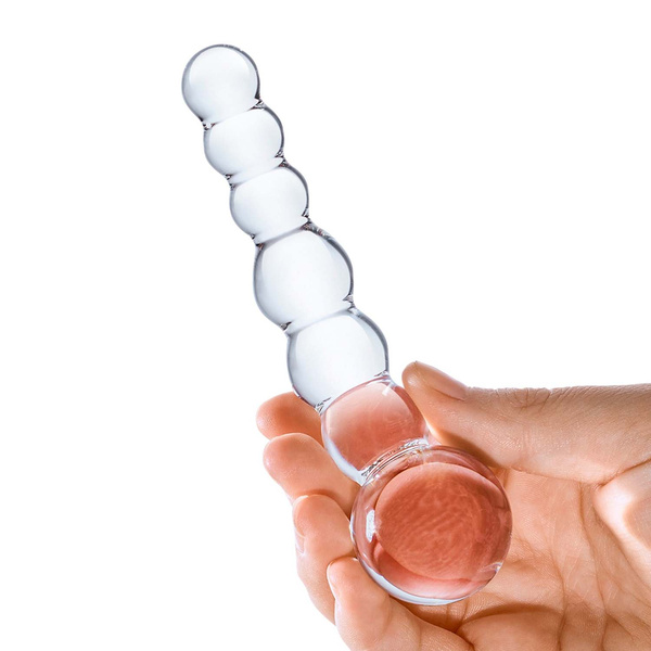 Кулькове Скляне Ділдо Для Стимуляції Точки G Curved S Beaded Dildo Glas