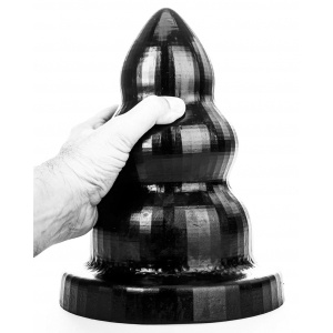 Anal plug AB97 Triple Pleasure L 25 x 15cm All Black