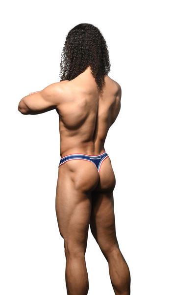 Racer Swim Thong Navy M Andrew Christian