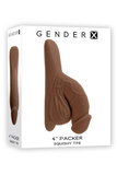 Gender X 4 Inch Packer Dark Flesh 