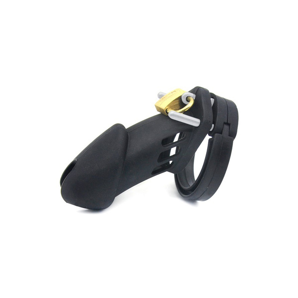 CockLock Silicone Chastity Cage Bran 9x3cm Black