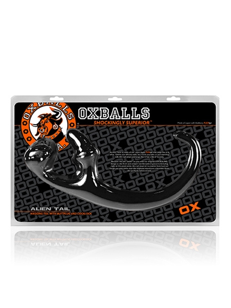 ALIEN Tail Butt plug with cocksling BLACK Oxballs