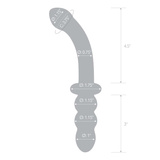 Двостороннє Скляне Ділдо Ribbed G-Spot S Dildo Glas