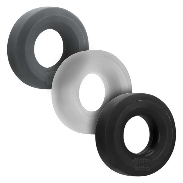 Huj Cockring 3-Pack Black Tar + Ice +Stone HÜNKYJUNK