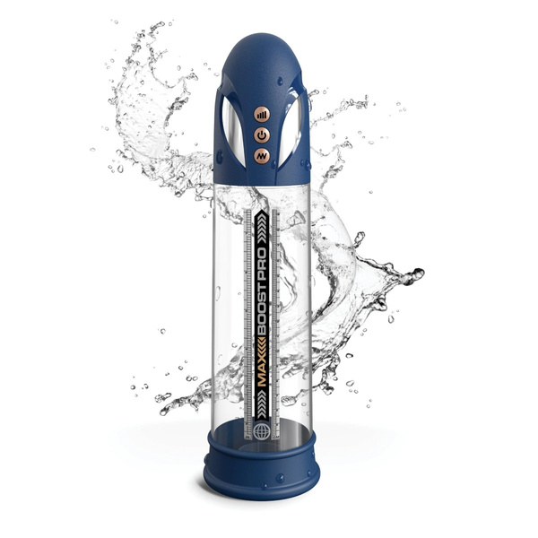 Pompka do penisa Max Boost Pro Flow - Blue/Clear Pump Worx 