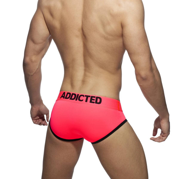 Плавки Neon Cockring Swimderwear Brief Неоновий Рожевий XXL Addicted