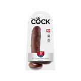 Dildo 20cm King Cock with Balls Brown