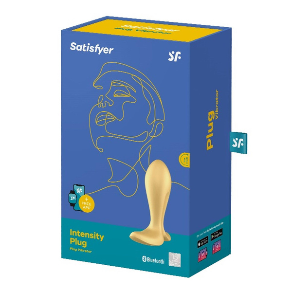 Wibrujący korek analny Intensity Plug gold Satisfyer