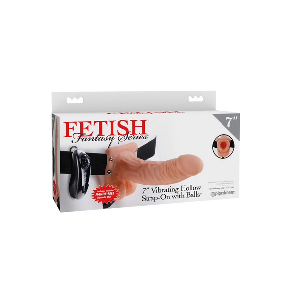 Fetish Fantasy Series 7" Vibrating Hollow Strap-On