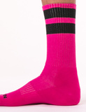 Skarpety treningowe różowe z czarnymi paskami Barcode Gym Socks pink-black S/M