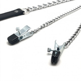 Klamerki na sutki ze smyczą The Red Nipple Clamps + leash