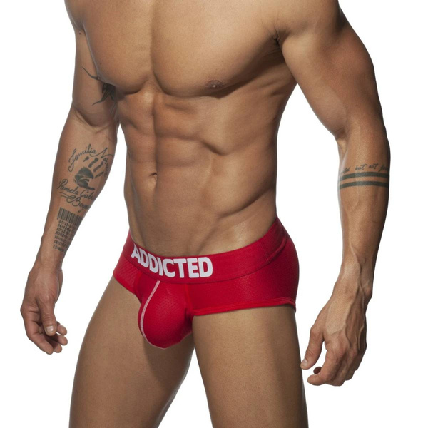 Push Up Mesh Brief Red M Addicted