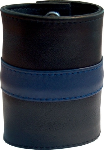 Wristwallet stripe with zip Blue