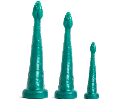 Mr Hankey's Fantasy Dildo Sigmaloid Med Metallic Green Vac S/M